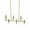 thumbnail image 4 of Modway Skylark 6-Light Glass and Metal Chandelier in Clear/Satin Brass, 4 of 7