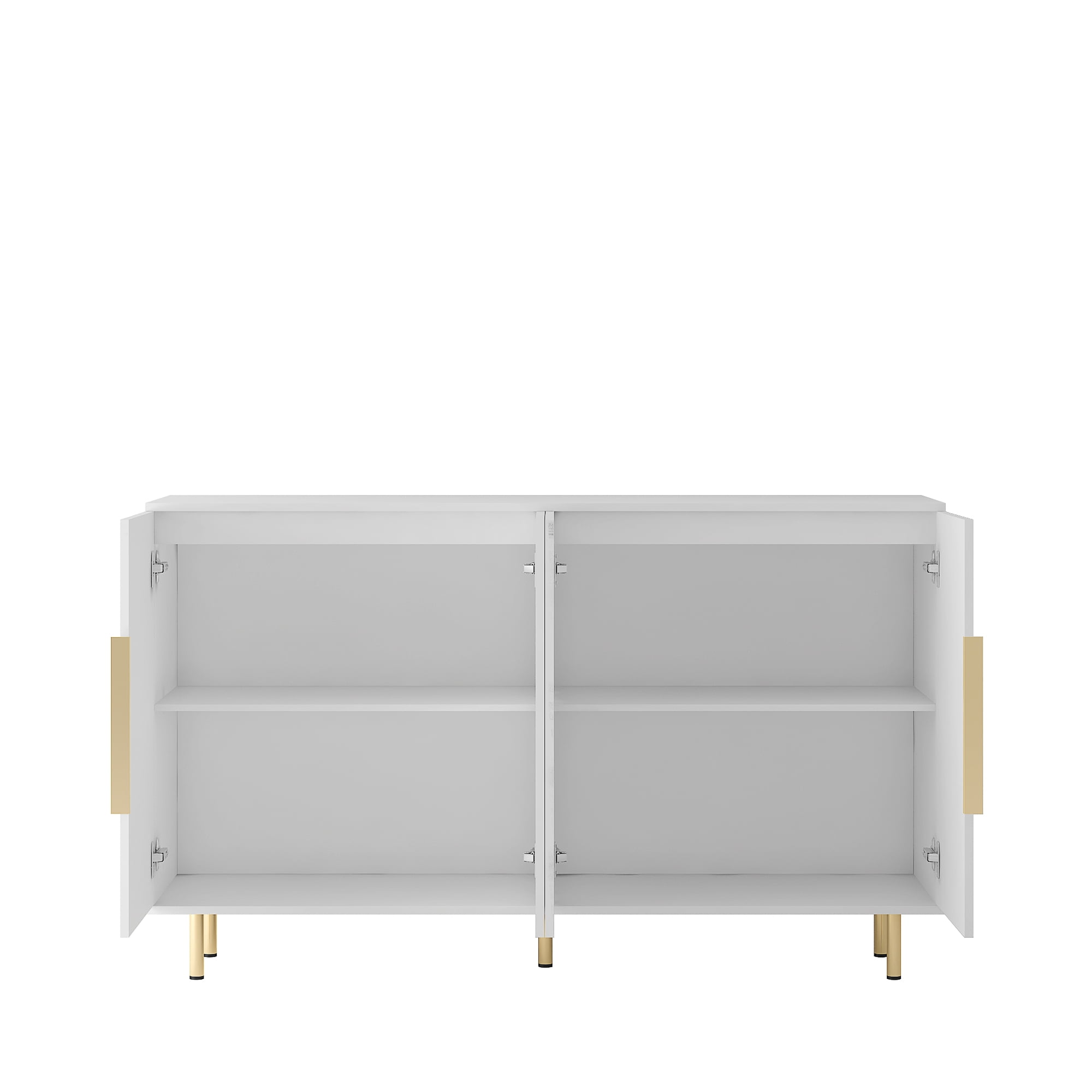 Buffet Cabinet with Storage, Fluted Sideboard Large Buffet with Adjustable Shelves, Credenza, Accent Cabinet Console Table