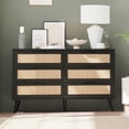 thumbnail image 2 of Cómoda de 6 Cajones Cómoda Moderna de Madera con Tiradores Dorados, Mesita de Noche para Armario para Sala de Estar o Dormitorio, 2 of 8