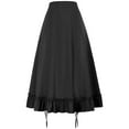 thumbnail image 5 of Busydd Skirts for Women Vintage Gothic Renaissance Skirt Solid Color Pleated Irregular Maxi Skirt S, 5 of 8