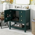 thumbnail image 3 of Yesurprise 30 Inch Bathroom Vanity with Sink, 1 Door, 2 Drawers, Bottom Open Storage Shelve Freestanding Bathroom Cabinet Vanity (excluding Faucets and Drainage Pipes), 3 of 8
