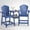 Blue, variant on Buballino Bar Height Adirondack Chairs - Set of 2, Wooden Patio Set and Double Layer Connecting Tray, Gray