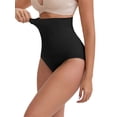 thumbnail image 4 of INSPIRE CHIC Mother's Day Women's High-Waisted Butt Lifting Briefs Postpartum Tummy Control Breathable and Comfortable Control Panties S Black, 4 of 6
