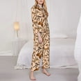 thumbnail image 3 of Naloa Ribbon bows with leopard Pajamas for Women Set, Womens Pajama Sets, Lounge Sets for Women, 2pjs for Women-XX-Large, 3 of 7