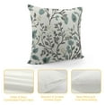 thumbnail image 4 of JEUXUS  Classical Jacquard Teal Leaf Pattern Square Decorative Throw Pillow Case Cushion Cover, 4 of 5