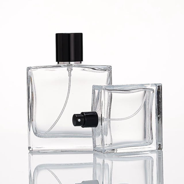 Atomizador de perfume CHAO grande de vidrio rellenable pulverizador negro 3,4 oz (100 ml)