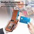 thumbnail image 5 of For iPhone 15 Carbon Fiber Vertical Flip Zipper Phone Case, 5 of 5
