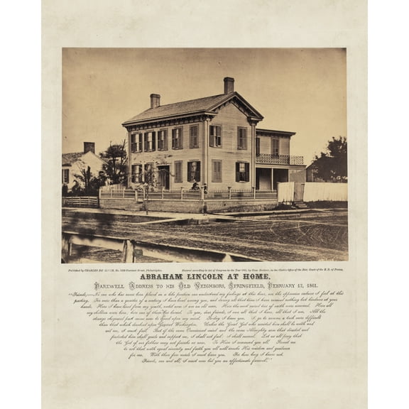 Print: Abraham Lincoln At Home, 1865