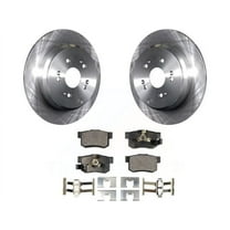 Rear Ceramic Brake Pad and Coated Rotor Kit - Compatible with 2005 - 2016 Honda CR-V 2006 2007 2008 2009 2010 2011 2012 2013 2014 2015