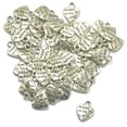 thumbnail image 2 of 50 dijes de corazón de plata tibetana hechos con amor, color plata, colgantes artesanales, 2 of 6