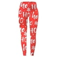 thumbnail image 4 of Zhanying Leggings de Noël pour Femmes Doublés en Polaire Mignons Drôles Élastiques Cheville Leggings Thermiques Rouges G, 4 of 4