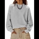 thumbnail image 1 of Sudadera de Gran Tamaño para Mujer, Estilo Informal, Cuello Redondo, Larga, Cómoda. Gris XL, 1 of 10