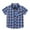 Blue, variant on EnJoCho Toddler Mini Blouse Fashion Boys Short Sleeve Fashion Plaid Shirt Tops Button Outwear For Baby 1 to 5 Years