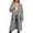 Grey, variant on Casual Long Jacket for Women, Mid-Length Zip Up Hoodie with Hood and Pockets, Stylish Long Sleeve Hoodie for Autumn and Winter