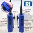 thumbnail image 3 of Rugged Radios HAM Radio R1 Handheld; 1024 Channels And 250 Zone Capacity; 7.4 Volt DC; 5 Watt/1 Watt; LED Display; With Rechargeable Battery/USB Charging Cable/Power Adapter/Belt Clip/Antenna, 3 of 7