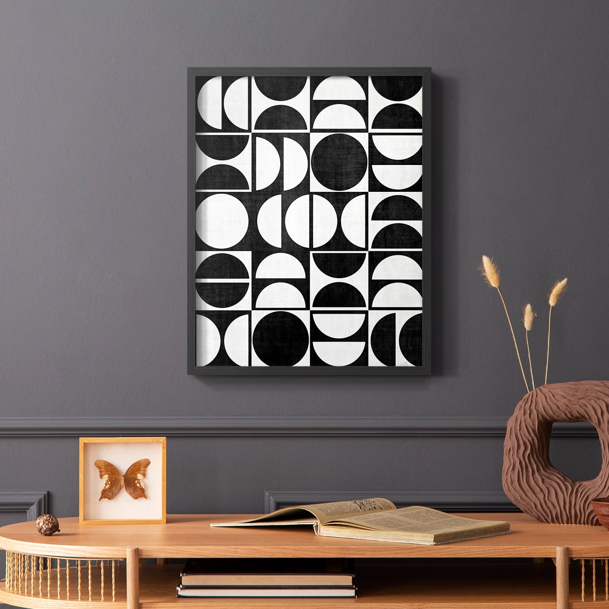 Modern Semis in Black Solid Wood 8 x 10 Framed Print