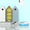 thumbnail image 2 of PAKEWAY PAKEWAY Open-Style Space Capsule Cat Litter Box - Large, Blue, Durable PP Material for Cats, 2 of 6