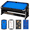 blue, variant on 7ft Pool Table 4‑in‑1 with Dining Top, Air Hockey & Ping Pong – Black Family Game Table