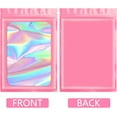 thumbnail image 4 of SJPACK 300 PCS Pink Resealable Holographic Bags, Iridescent Mylar Bags with Clear Front Ziplock Foil Packing Pouch Bags for Multipurpose Storage (3.1x5.1In), 4 of 6