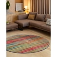 thumbnail image 5 of Unique Loom Azalea Collection Area Rug - Kehr (5' 3" Round Multi/Navy Blue), 5 of 7