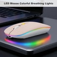 thumbnail image 6 of SANPTENT LED Wireless Mouse, Slim Rechargeable Silent Mouse, 2.4G Portable USB Optical Computer Mice with USB Receiver - Pink, 6 of 7