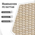 thumbnail image 5 of XIZZI 5 Pieces Outdoor Patio Furniture Sets with 30" Fire Pit Table,Wicker Conversation Set for Porch Deck,Beige Rattan Sofa Chair,Black Cushion, 5 of 8