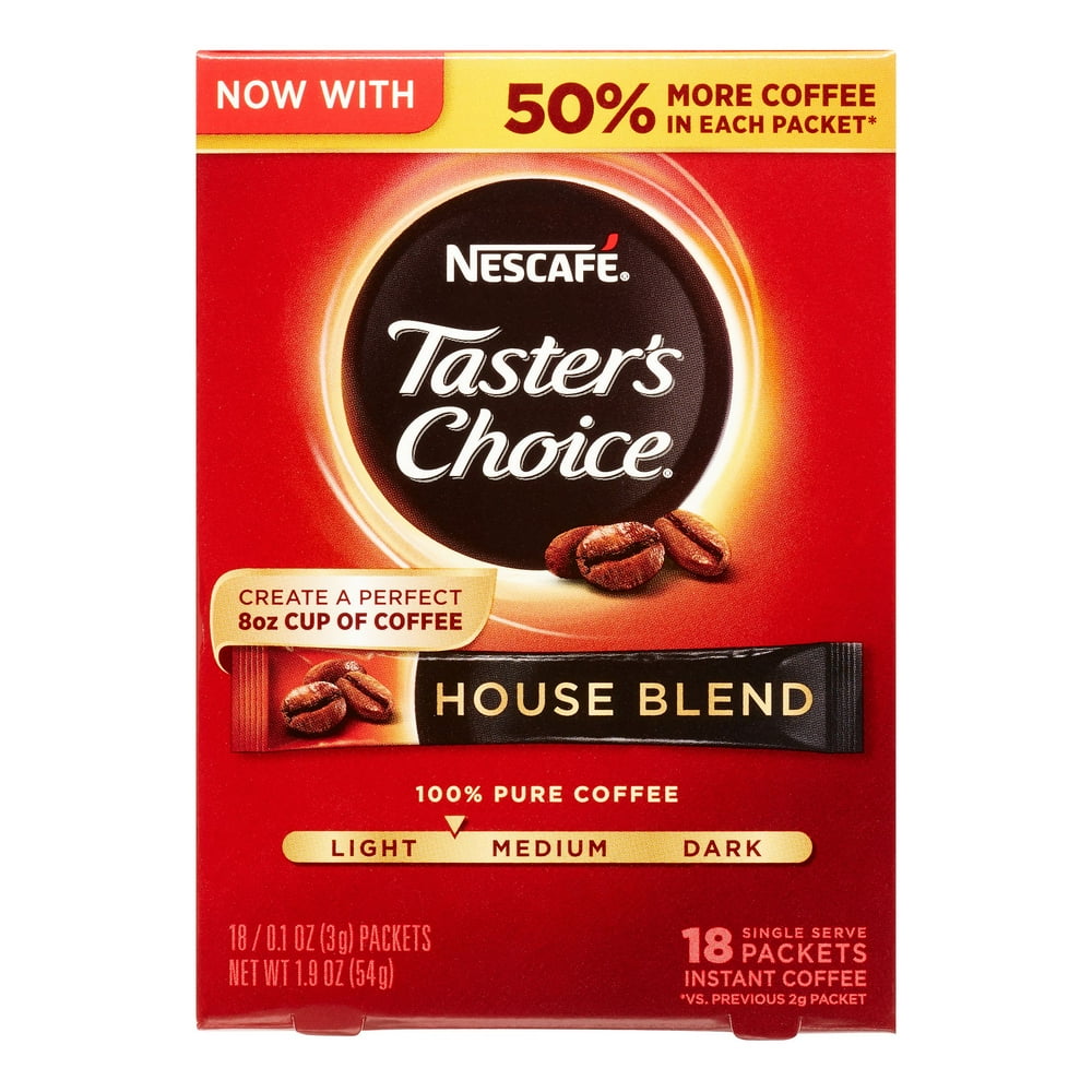 (8 Pack) NESCAFE TASTERS CHOICE House Blend Medium Light Roast Instant