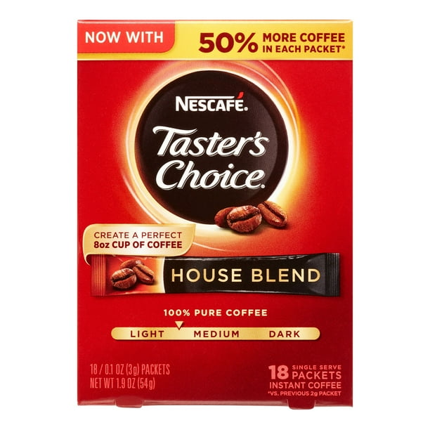 (8 Pack) NESCAFE TASTERS CHOICE House Blend Medium Light Roast Instant