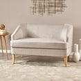 thumbnail image 1 of High-Density Foam & 100% Polyester Loveseat Featuring Beautiful Flared Legs and Clean Lines for a Mid-Century Modern Look, 1 of 11