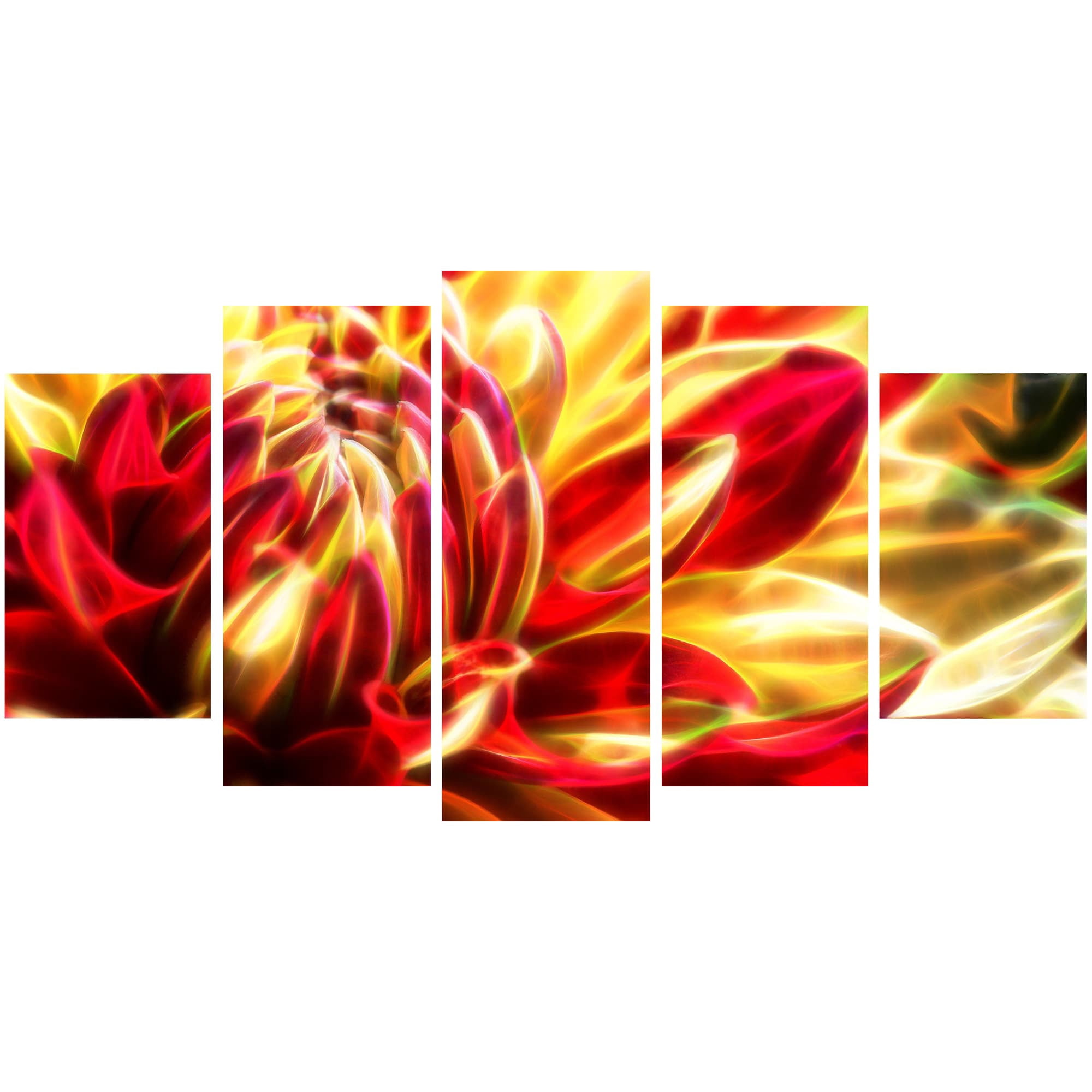 Design Art Abstract Blossoming Water Lily Canvas Art, 32" x 16"