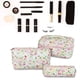 thumbnail image 4 of Pisexur Belleza Maquillaje Bolsa de cosméticos portátil acolchada de gran capacidad, bolsa de almacenamiento floral acolchada, bolsa de almacenamiento para artículos de tocpara mujeres y hombres, 4 of 5