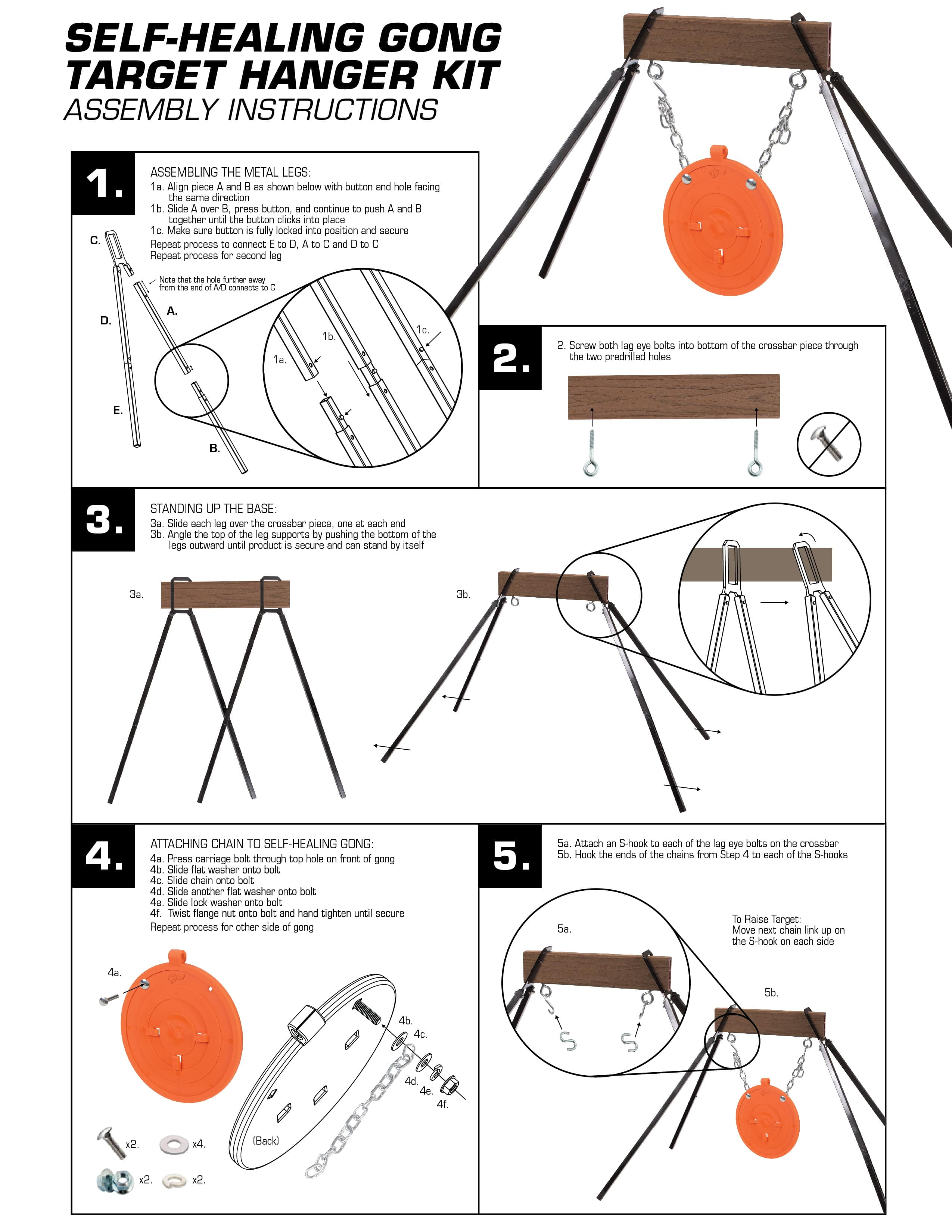 Allen Company 8" Shooting Target and Hanger Kit, .45 Caliber, 10.2 lb, Multi, Handgun Target