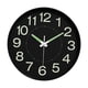 thumbnail image 3 of Reloj de pared minimalista que brilla en la oscuridad con números luminosos y redondo para colgar. Estilo A, 3 of 9