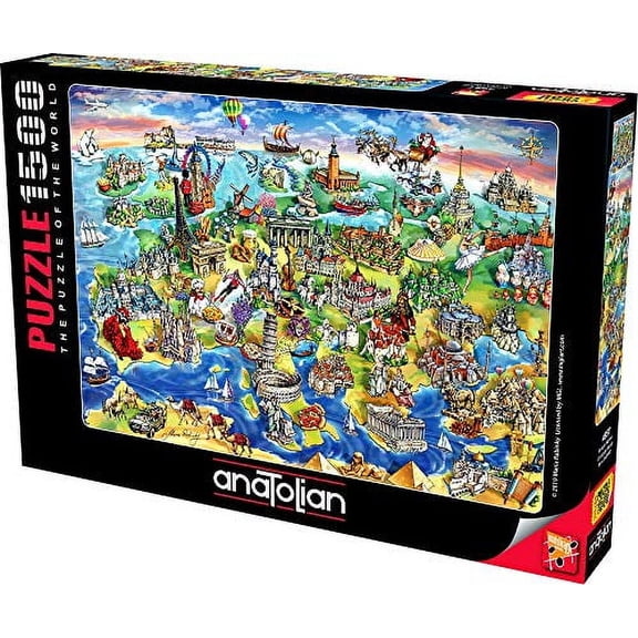 Anatolian Puzzle - European World, 1500 Piece Jigsaw Puzzle, #4557 (ANA4557)