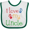 thumbnail image 3 of Inktastic I Love My Uncle Childs Boys or Girls Baby Bib, 3 of 4