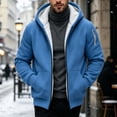 thumbnail image 6 of Enjoytime Fall Winter Hoodies for Men Long Sleeve Zip Up Jacket Fleece Lined Warm Soft Oversized Sweatshirt with Pocket, 6 of 8