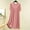 Pink, variant on QUINDOS Womens Pajamas Plus Size Long Nightgowns for Women Pleated Front Short Sleeve Sleep Dress Casual Solid Loose Home Wear Night Dress