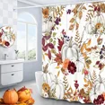 thumbnail image 3 of Fall Boho Shower Curtain Rustic Autumn Harvest Pumpkins Leaves Floral Shower Curtain Farmhouse Fall Thanksgiving Shower Curtains, 3 of 7