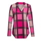 thumbnail image 4 of Camisas a Cuadros Jersey Cuello en V Manga Larga Casual Bloque de Color Moda Camisa a Cuadros Túnica para Mujer Púrpura S, 4 of 7