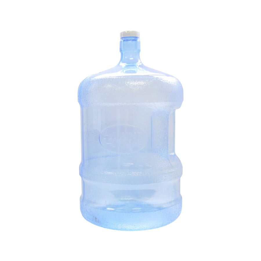 Plastic Water Bottle 5 Gallons Jug Container with Cap, Easy Grip Carry