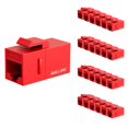 thumbnail image 1 of shiyou-RJ45 Coupleur de Clés Cat6 Lot de 25, Femelle à Femelle, Insert de Coupleur UTP, Prise Keystone, Rouge, 1 of 4
