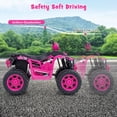 thumbnail image 4 of Gymax Kids Ride-On ATV 24V Battery Powered Electric Vehicle w/ Wireless Connection Music Radio Pink, 4 of 9