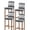 SteelBlue, variant on Grey Wood Grain Bar Stool Covers Set of 4, Country Vintage Barn Door Rustic Lodge Stretch Washable Bar Chair Covers with Backs, Removable Pub Counter Height Chair Cover for Kitchen Dining Room Cafe