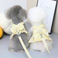 thumbnail image 4 of Pet Clothes  Dog Harness Leash Set Puppy Princess Dress with Bowknot No Pull Harness for Small Dog Cat, 4 of 6