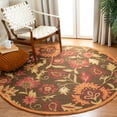 thumbnail image 3 of SAFAVIEH Blossom Madelyn Floral Flowers Wool Area Rug, Brown/Multi, 8' x 10', 3 of 11