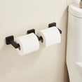 thumbnail image 4 of Soporte de toallas de papel negro, soporte de rollo de papel para baño, soporte de hardware de baño, soporte de papel higiénico de dos rollos disponible, 4 of 8