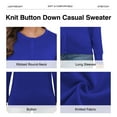 thumbnail image 2 of UVPLove Women's Lightweight Button-Down Cardigan Sweater,Royal Blue,XL,(S-3XL), 2 of 9