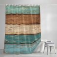 thumbnail image 3 of Farmhouse Retro Wood Board Shower Curtain for Bathroom, Shabby Wooden Grain Waterproof Shower Curtains Washable Quick Dry with Hooks Bathtub Curtains 60x72IN, 3 of 9