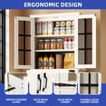 thumbnail image 2 of ModFusion 70" Tall Kitchen Pantry Cabinet with Adjustable Shelves, Large Drawer, Glass Door, Farmhouse Food Storage, Vintage White, 2 of 10