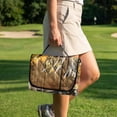 thumbnail image 3 of COEQINE Golf Cart Seat Towel Quilted Protective Cover with Carrying Handle, Universal Fit 51.2x30.3 Inch, 4 Front Pockets, Fits for Most 2 Seats Club Car, Deer American Flag Sunflower, 3 of 8